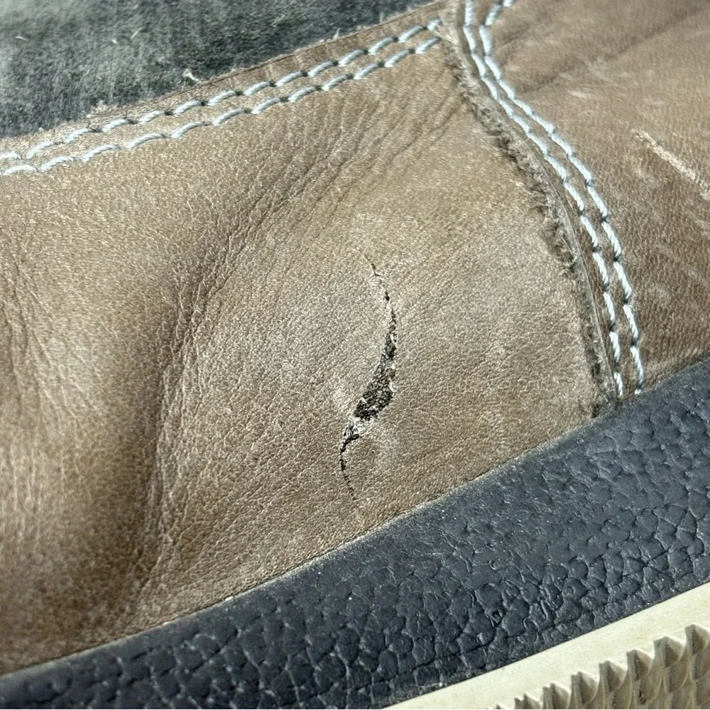 Vintage La Mondiale Leather & Corduroy Winter Boots Women’s 7 Gray/Brown Italian